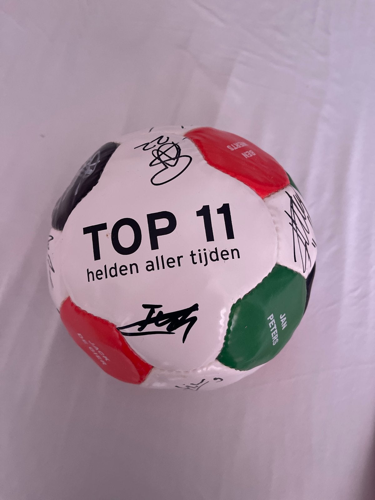 Gesigneerde NEC bal - Top 11 helden aller tijden, Sport en Fitness, Voetbal, Ophalen of Verzenden, Gebruikt, Bal
