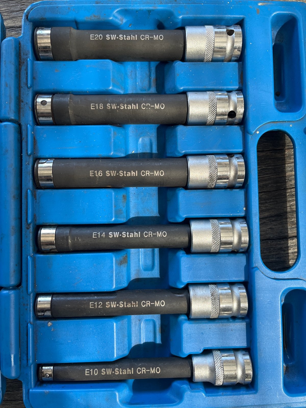 SW-Stahl CR-MO Torx E-dop set in koffer, Ophalen, Gebruikt