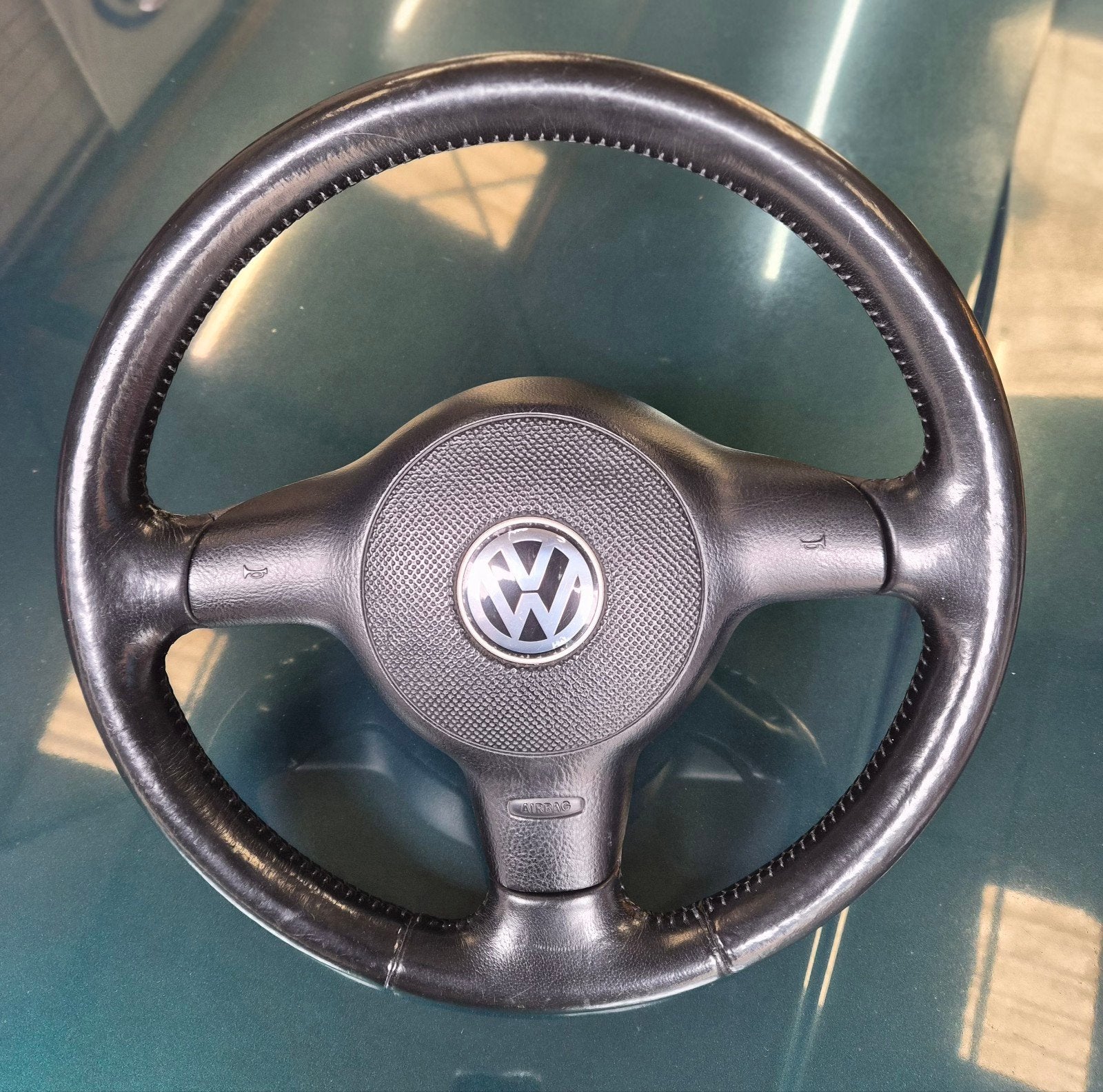 Lederen Volkswagen Stuur, Ophalen of Verzenden, Gebruikt, Volkswagen