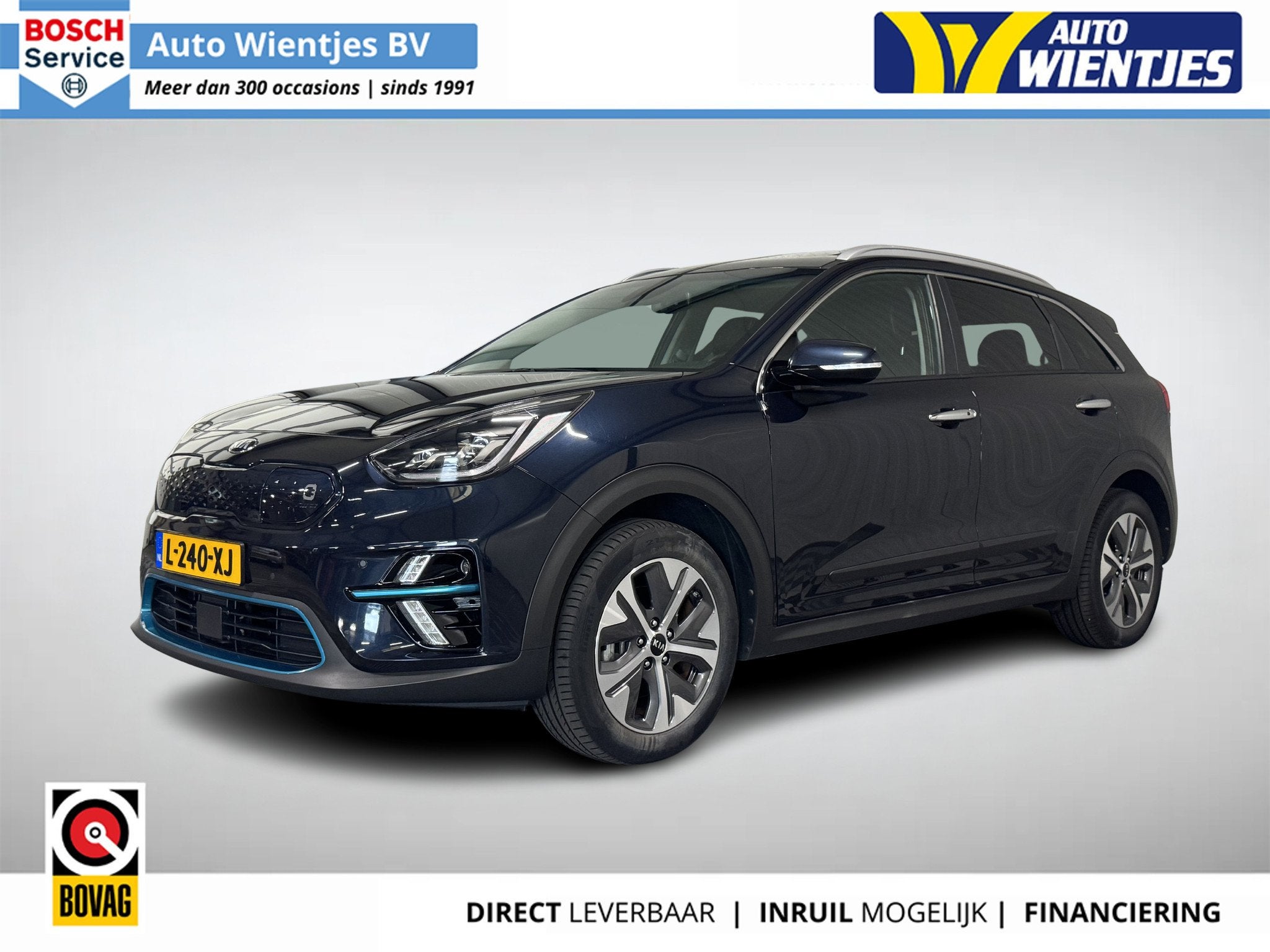 Kia e-Niro DynamicPlusLine 39kWh | SoH 100% | Navi | Camera, Gebruikt, Blauw, 47 min, Origineel Nederlands