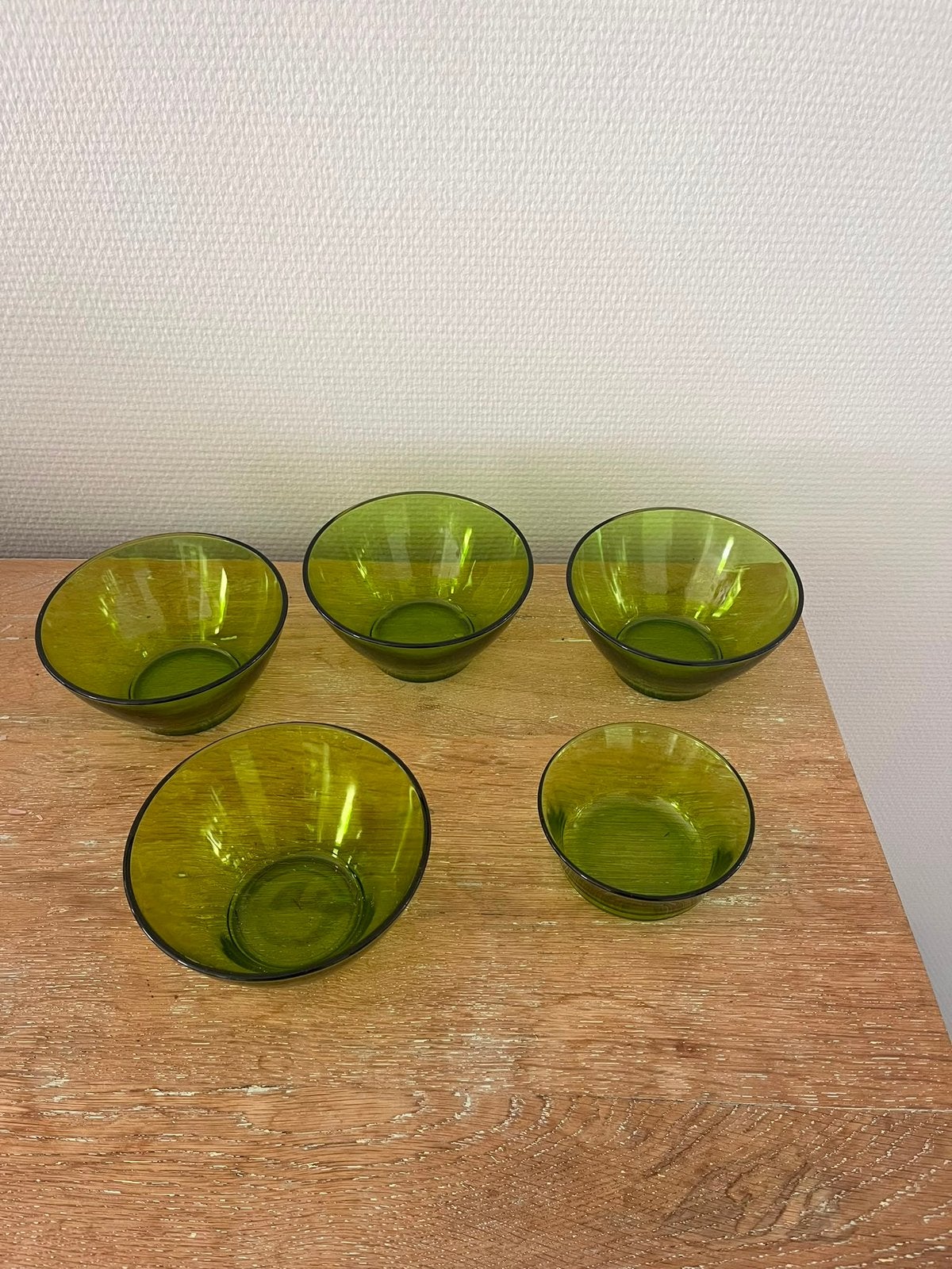 5 vintage Duralex Lys schaaltjes, Antiek en Kunst, Antiek | Glas en Kristal, Ophalen of Verzenden
