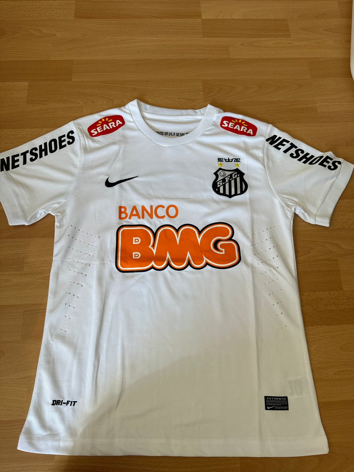 Santos FC Shirt 2012 - Neymar Jr #11 - Maat M, Maat 48/50 (M), Wit, Ophalen of Verzenden, Zo goed als nieuw