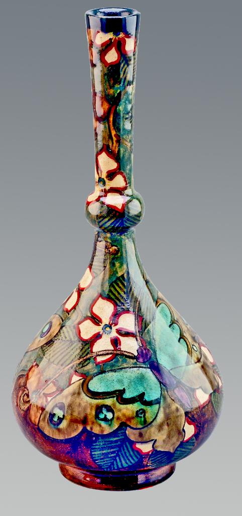 Rozenburg Perzische Fles (Nr.: 417), Antiek en Kunst, Antiek | Keramiek en Aardewerk, Ophalen of Verzenden