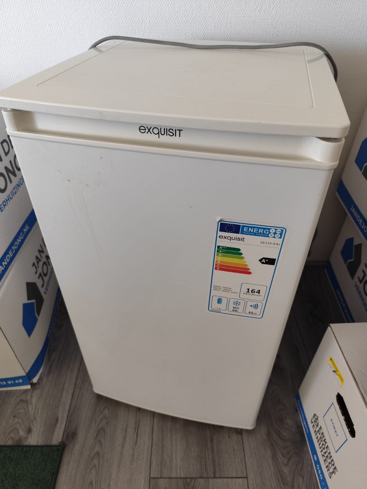 Exquisit vriezer met 3 lades - Energieklasse A+, Witgoed en Apparatuur, Koelkasten en IJskasten, 85 tot 120 cm, Gebruikt, Met aparte vriezer