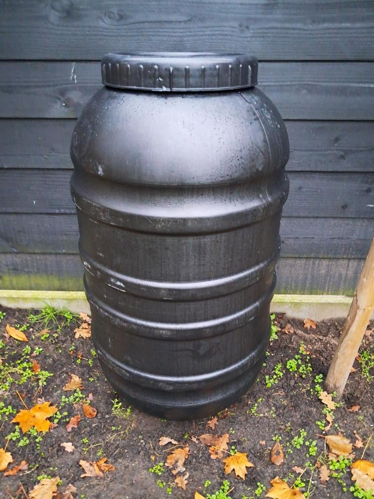 Zwarte kunststof tonnen 220 liter, 150 liter of meer, Ophalen of Verzenden, Gebruikt, Kunststof