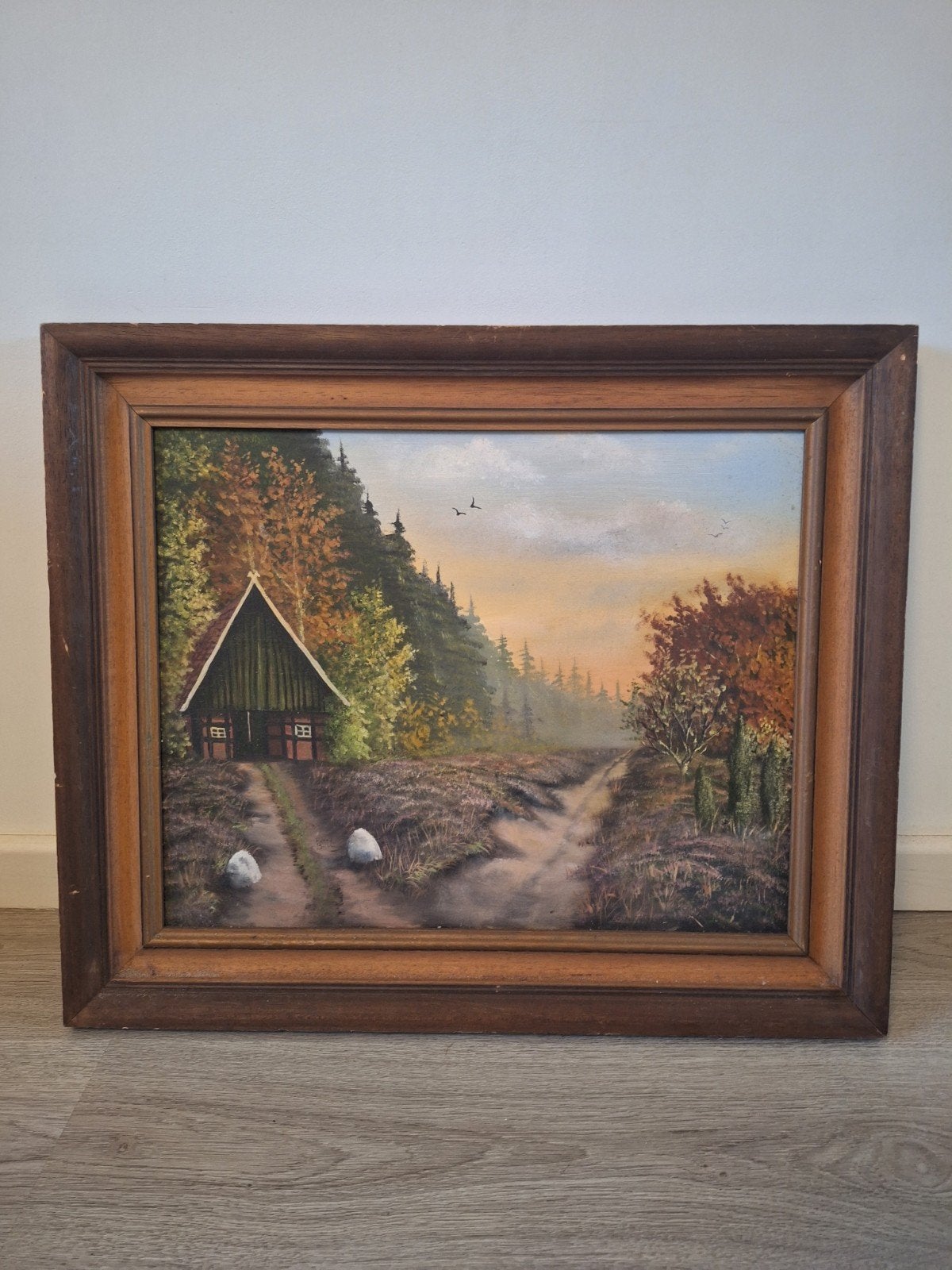 Schilderij Harry Brilman (1938-2015) - Landschap met hut, Doek, Realistisch, Origineel werk, Ophalen of Verzenden
