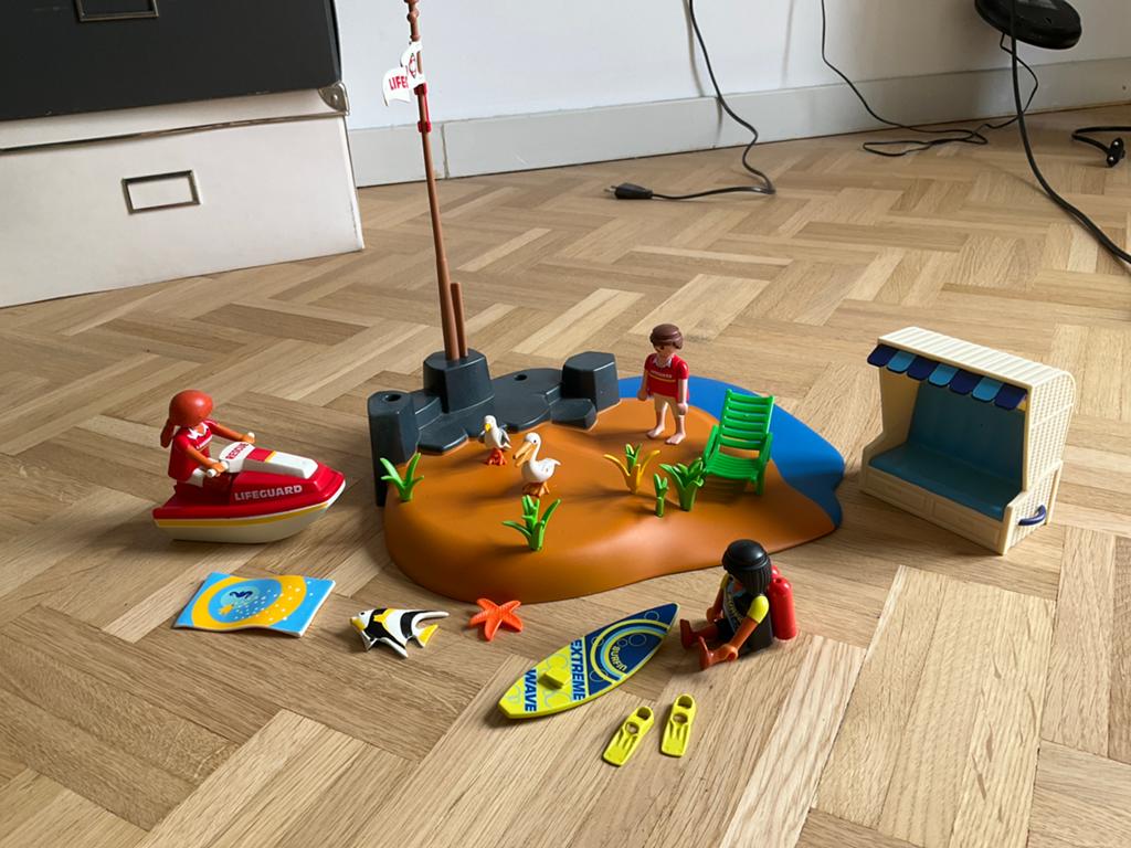 Playmobil Strandset met Reddingsboot en Figuren, Kinderen en Baby's, Speelgoed | Playmobil, Zo goed als nieuw, Complete set, Ophalen of Verzenden