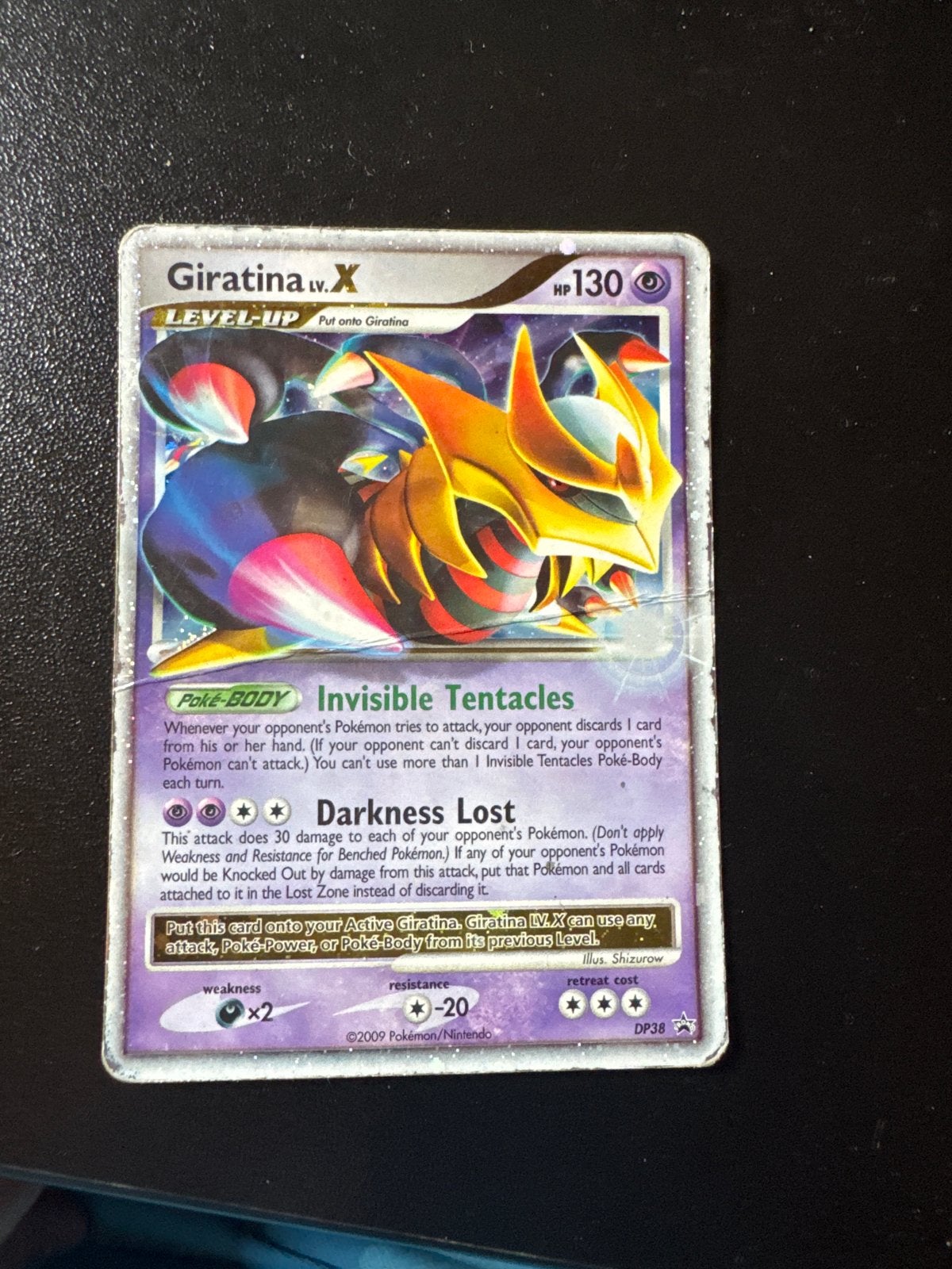 Giratina LV.X Pokémon kaart - Zwaar beschadigd, Verzenden, Gebruikt, Losse kaart
