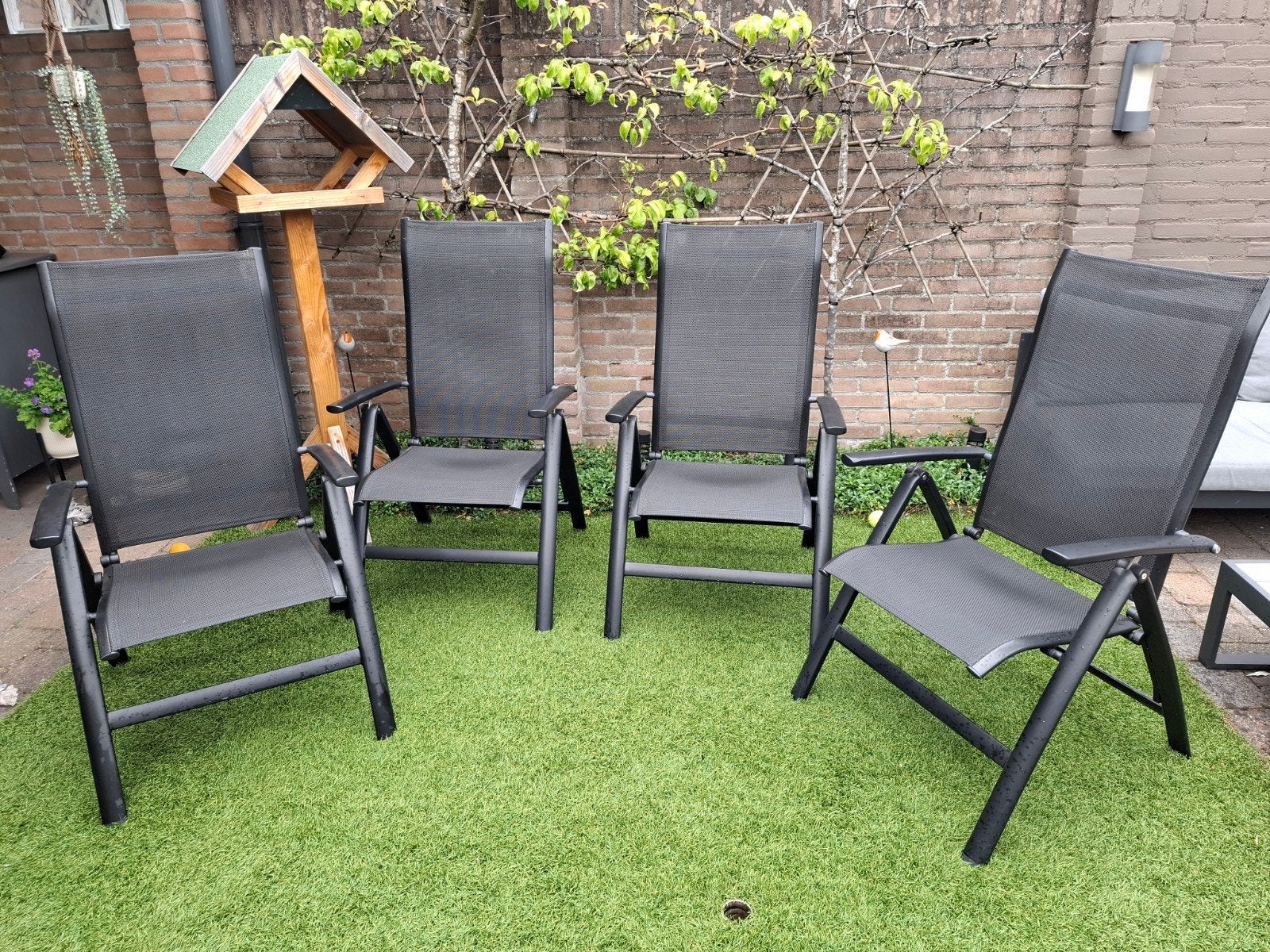 KETTLER verstelbare stoelen 4 stuks, Ophalen, Aluminium