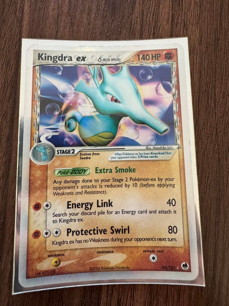 Pokemon Kingdra ex Delta Species 94/101 EX Dragon Frontiers, Ophalen of Verzenden, Zo goed als nieuw
