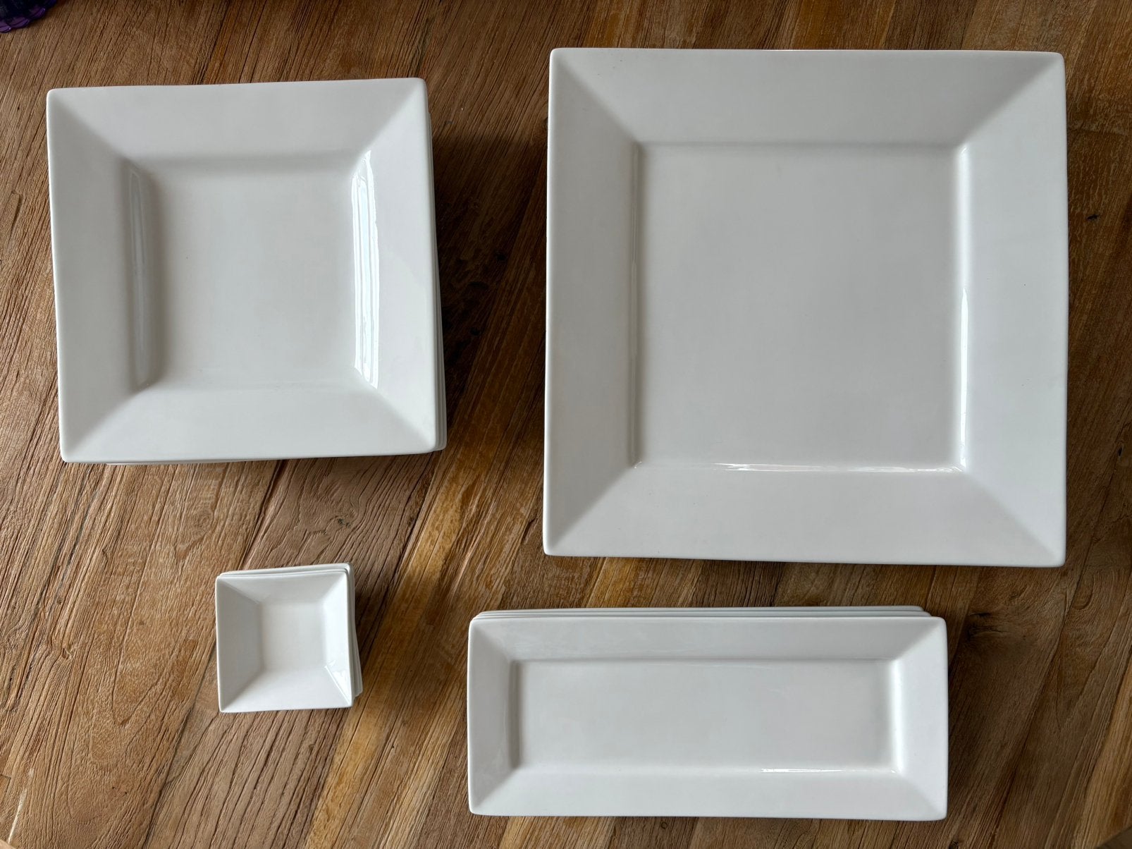 Vierkant servies van Xenos, Ophalen, Zo goed als nieuw, Bord(en), Overige stijlen