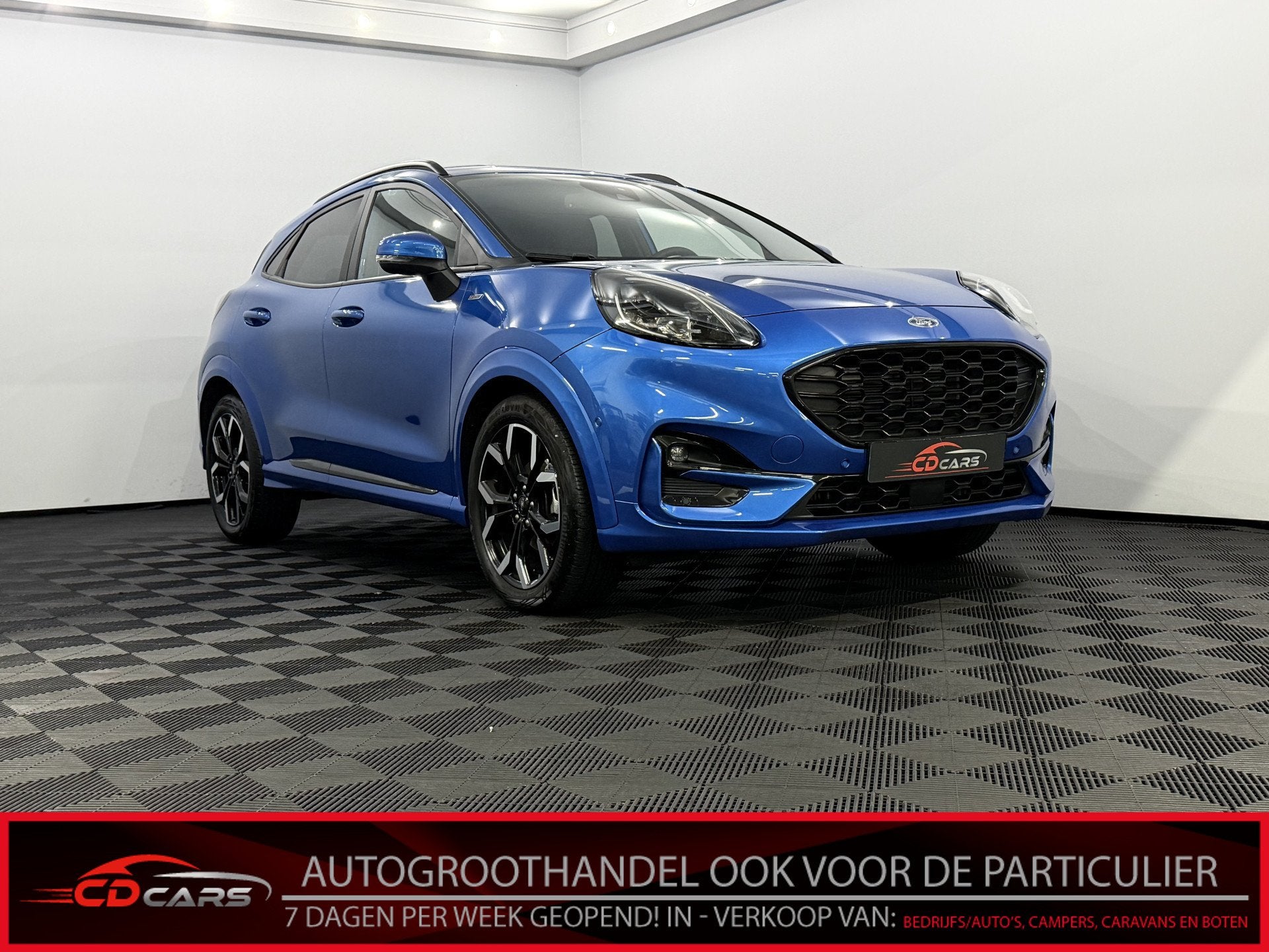 Ford Puma 1.0 EcoBoost Hybrid ST-Line X Half leder, Camera,, Voorwielaandrijving, 125 pk, Euro 6, Blauw