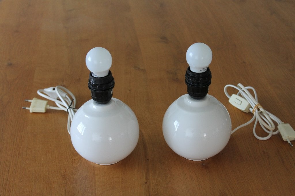 Lampenvoet keramiek zonder kap 2x ~ tafellamp ~ bedlamp, Huis en Inrichting, Lampen | Tafellampen, Ophalen of Verzenden, Gebruikt