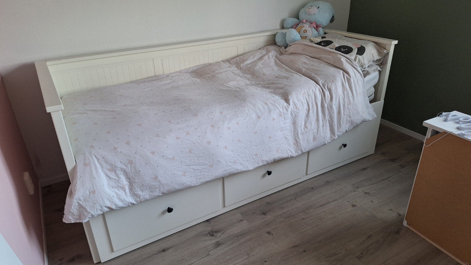 IKEA Hemnes Bedbank 80x200, Lattenbodem, 85 tot 100 cm, Gebruikt, Ophalen of Verzenden