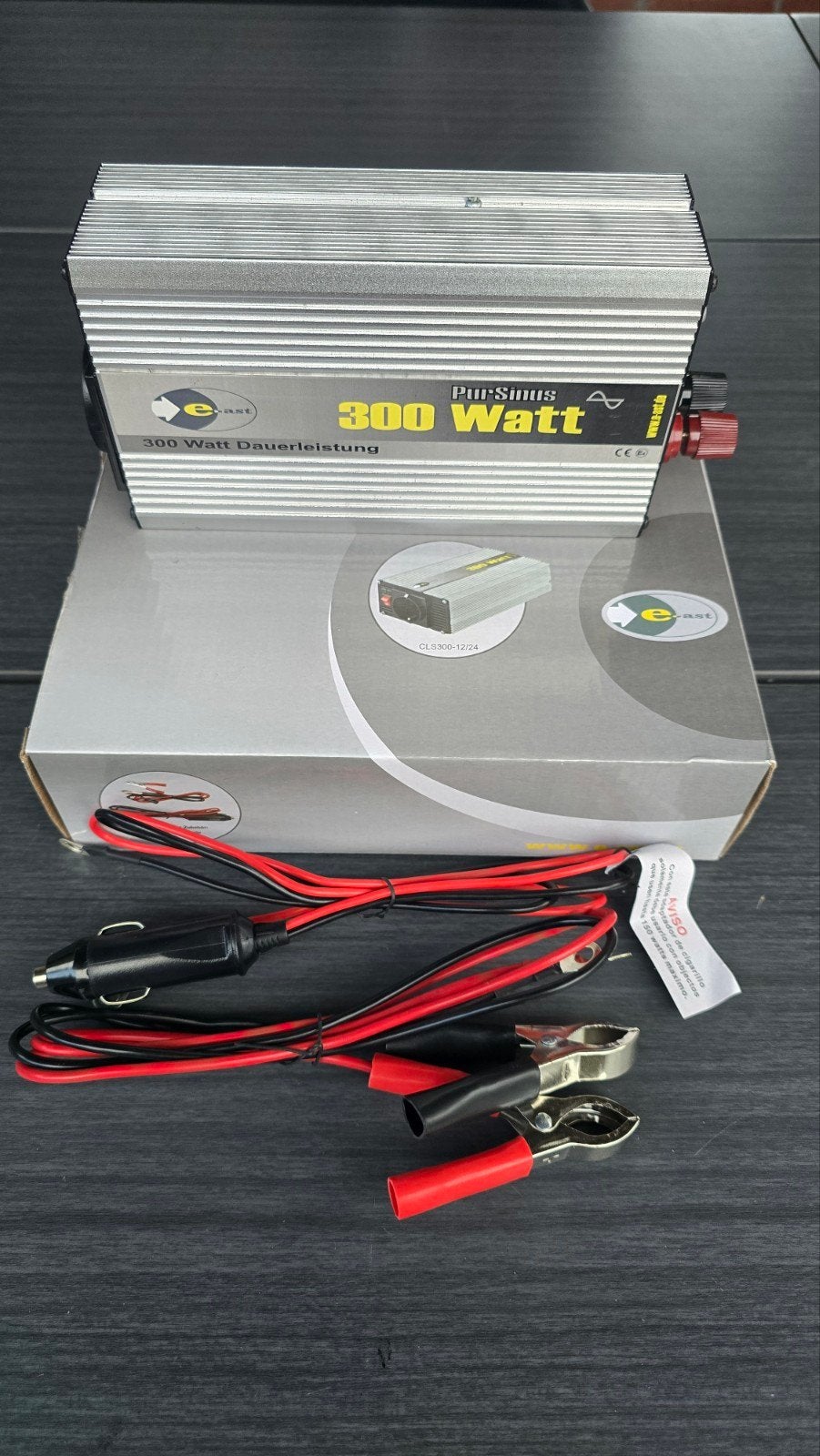 e-ast CLS 300-12 Omvormer 300 W 12 V/DC-230 V/AC, Ophalen of Verzenden, Gebruikt