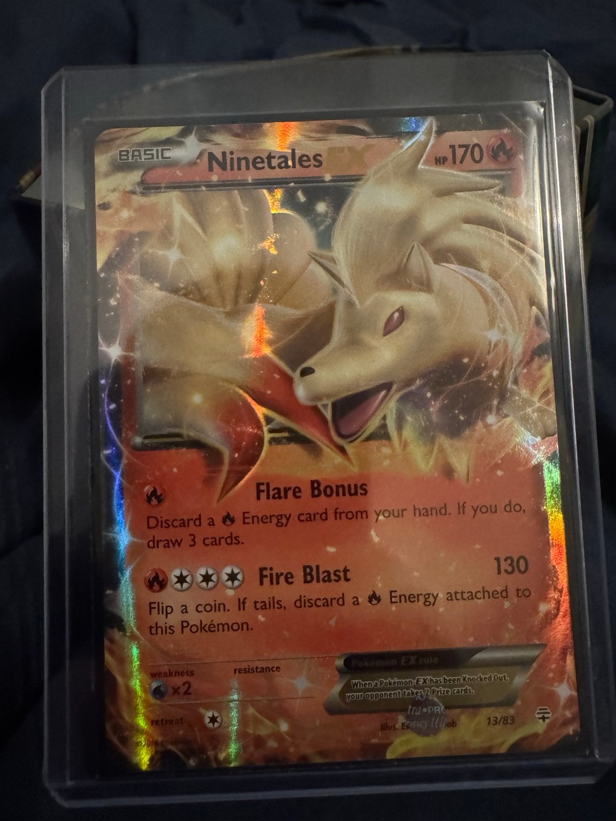 Ninetales EX 13/83 Pokémon Kaart - Holo Foil, Ophalen of Verzenden, Zo goed als nieuw, Losse kaart, Foil