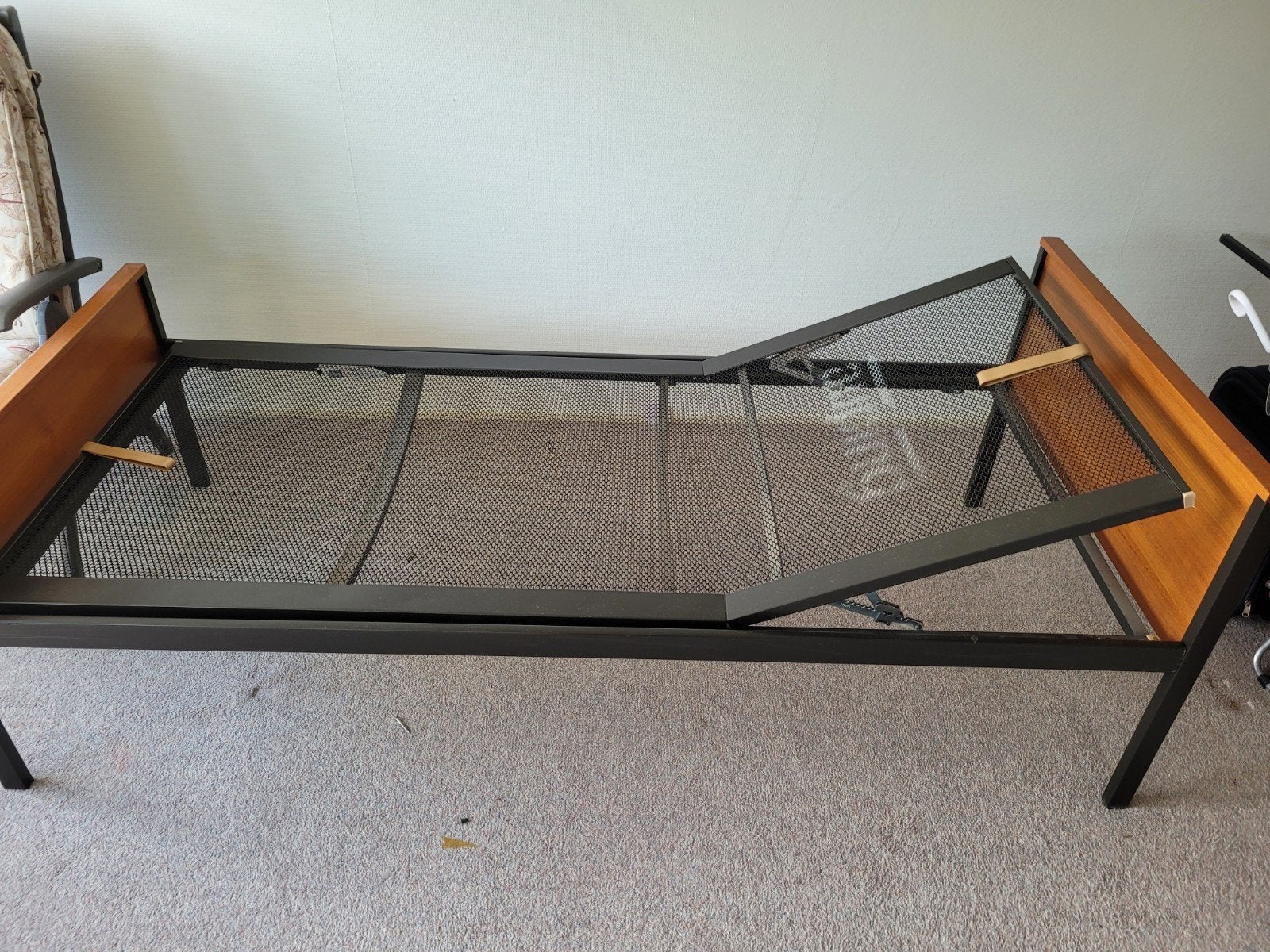auping verstelbaar 1 pers bed, Ophalen, 90 cm, Eenpersoons, 210 cm