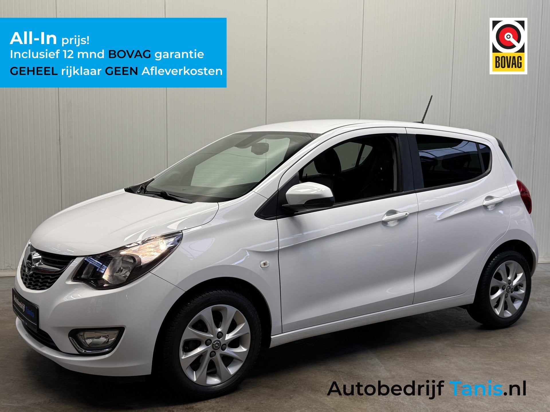 Opel KARL 1.0 ecoFLEX Innovation AIRCO/ECC-LEDER-LMV-CRUISE, Voorwielaandrijving, Gebruikt, Leder en Stof, Wit