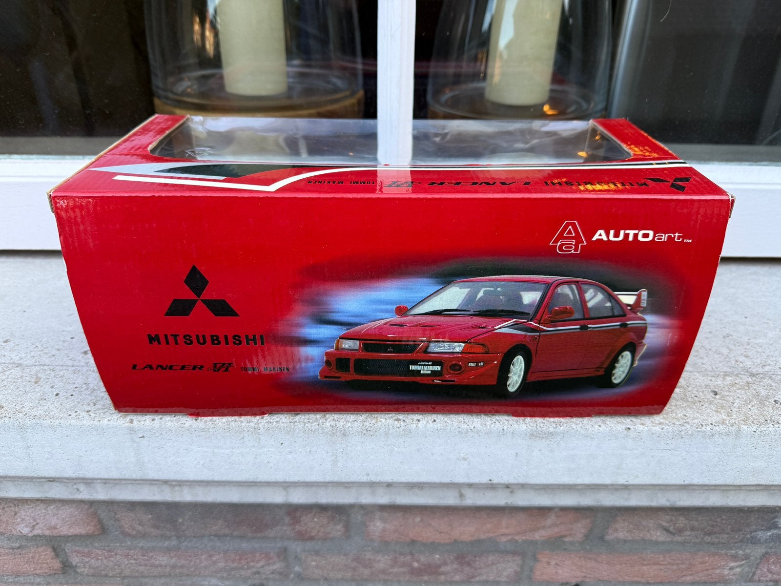 1:18 Mitsubishi Lancer Evo 6 Tommi Makinen zwart Autoart, Hobby en Vrije tijd, Modelauto's | 1:18, Auto, Autoart, Ophalen of Verzenden