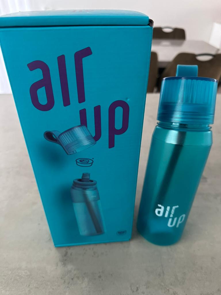 Air Up drinkfles - Turquoise (650ml) met 6 pods, Sport en Fitness, Ophalen of Verzenden, Zo goed als nieuw