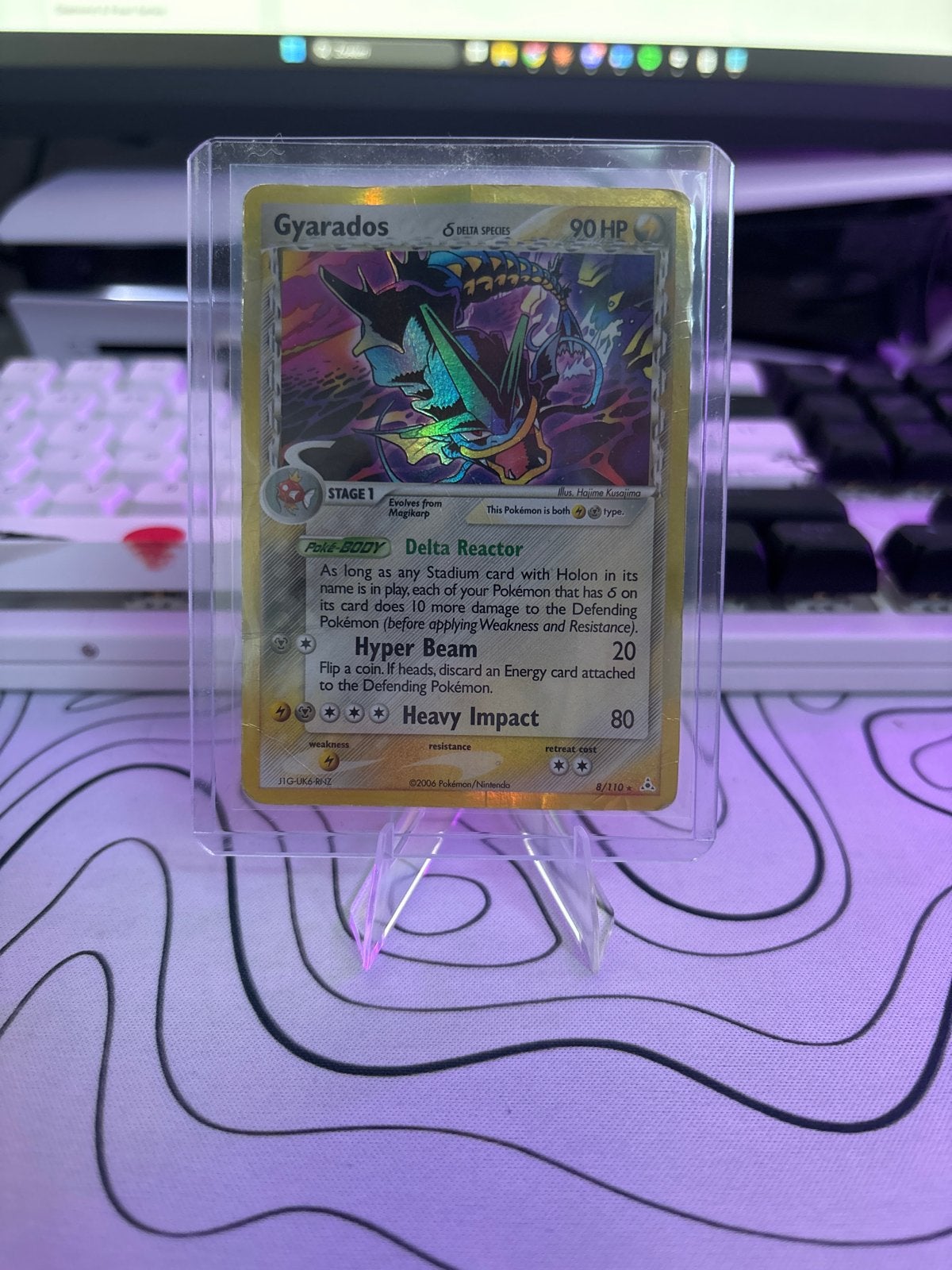 Pokémon Kaart: Gyarados Delta Species Holo (Foil), Ophalen of Verzenden, Gebruikt, Losse kaart, Foil