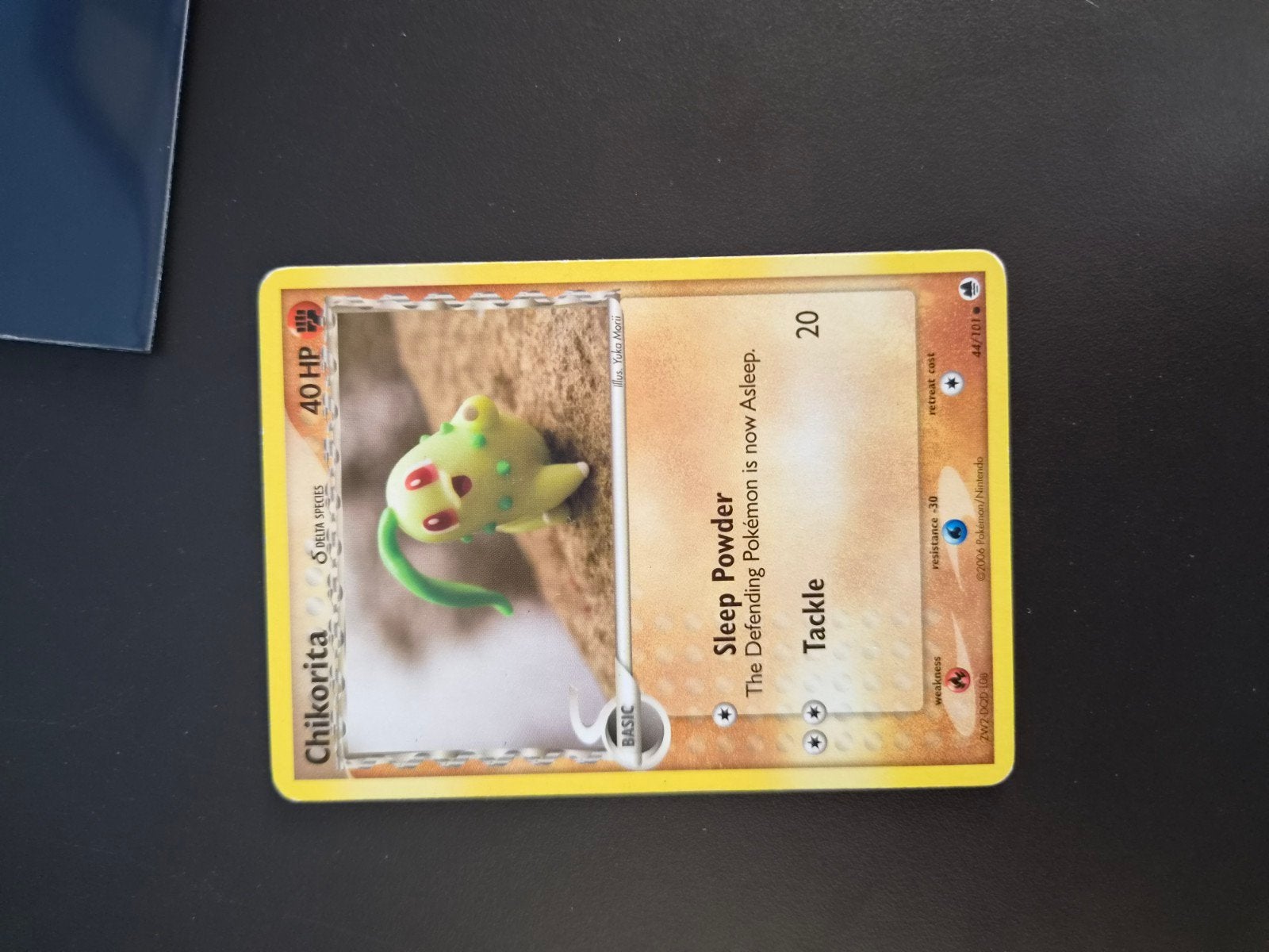 Chikorita Pokémon kaart uit 2006, Ophalen of Verzenden, Gebruikt, Losse kaart