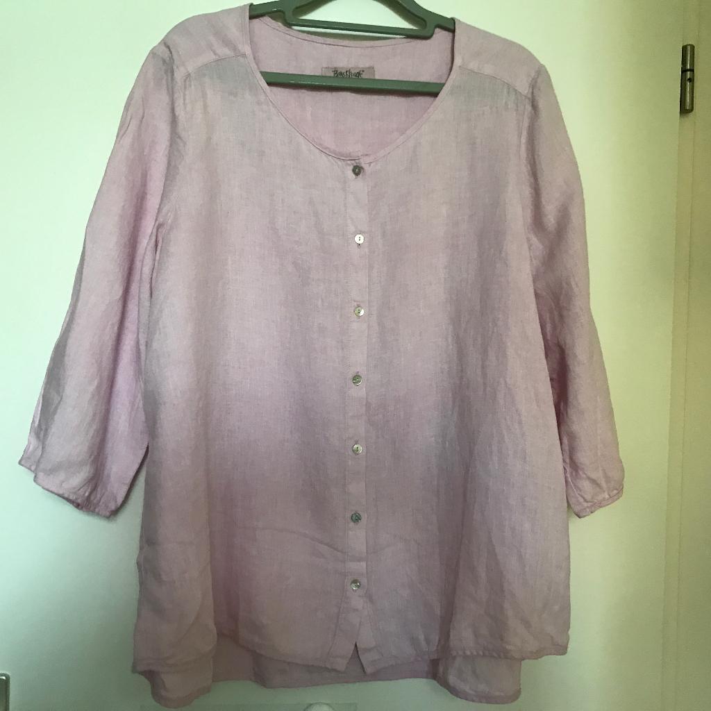 Backstage 100% linnen blouse roze roze maat L, Kleding | Dames, Verzenden, Zo goed als nieuw, Maat 46/48 (XL) of groter, Roze