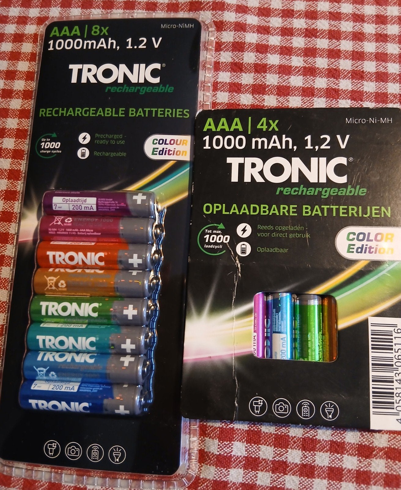 Tronic oplaadbare batterijen, AAA en AA, Ophalen of Verzenden, Nieuw, Oplaadbaar