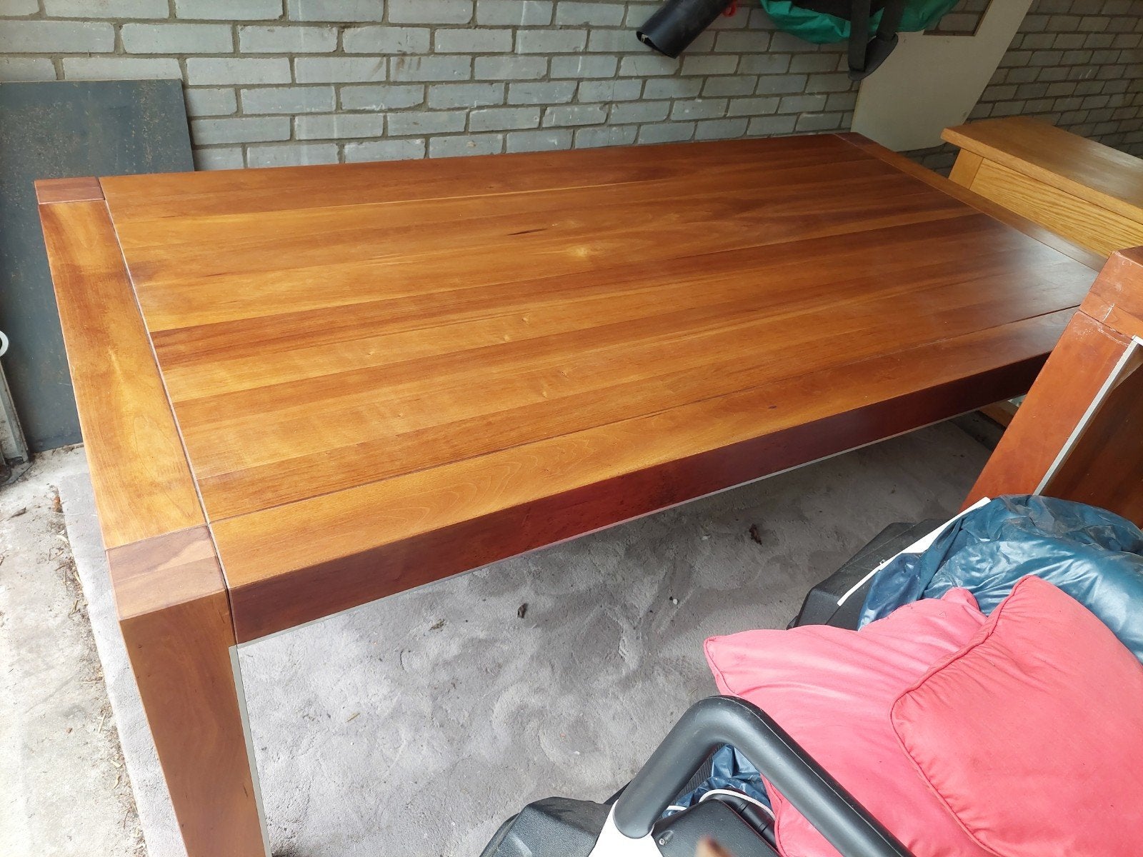 Kersenhouten Eettafel Hans Daalder Roots 200 x 100 x 74cm, Ophalen, Gebruikt, Robust, modern, strak,, 50 tot 100 cm