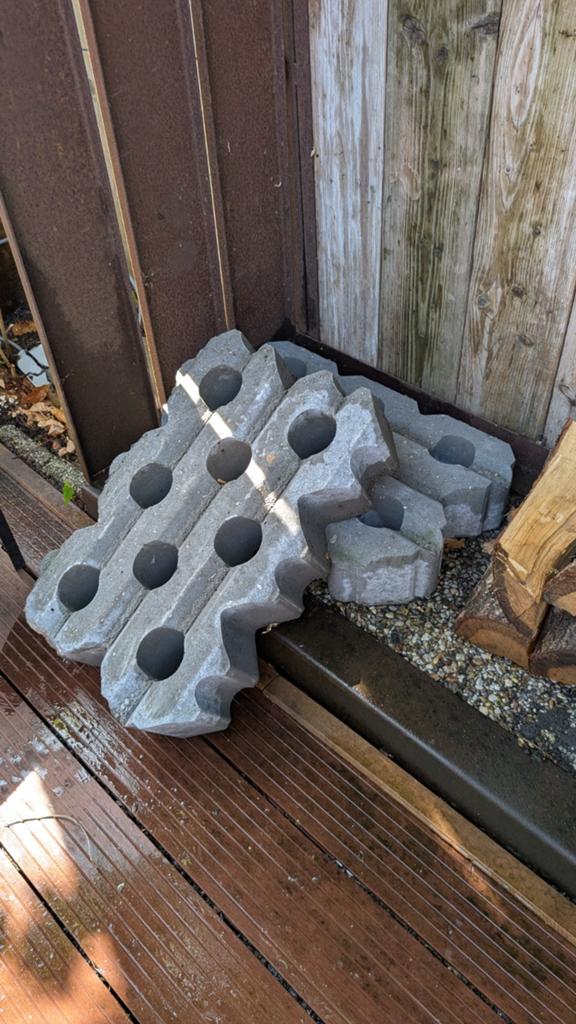 Grasdallen / Grastegels van beton, Tuin en Terras, Tegels en Klinkers, Ophalen, Gebruikt, Overige typen, Minder dan 5 m²