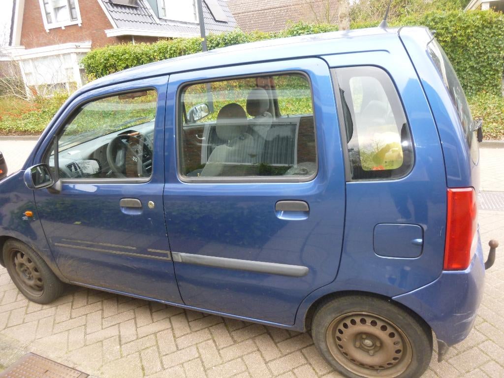 Opel Agila 1.2 I 16V 2003 Blauw, Voorwielaandrijving, Stof, Beige, Blauw