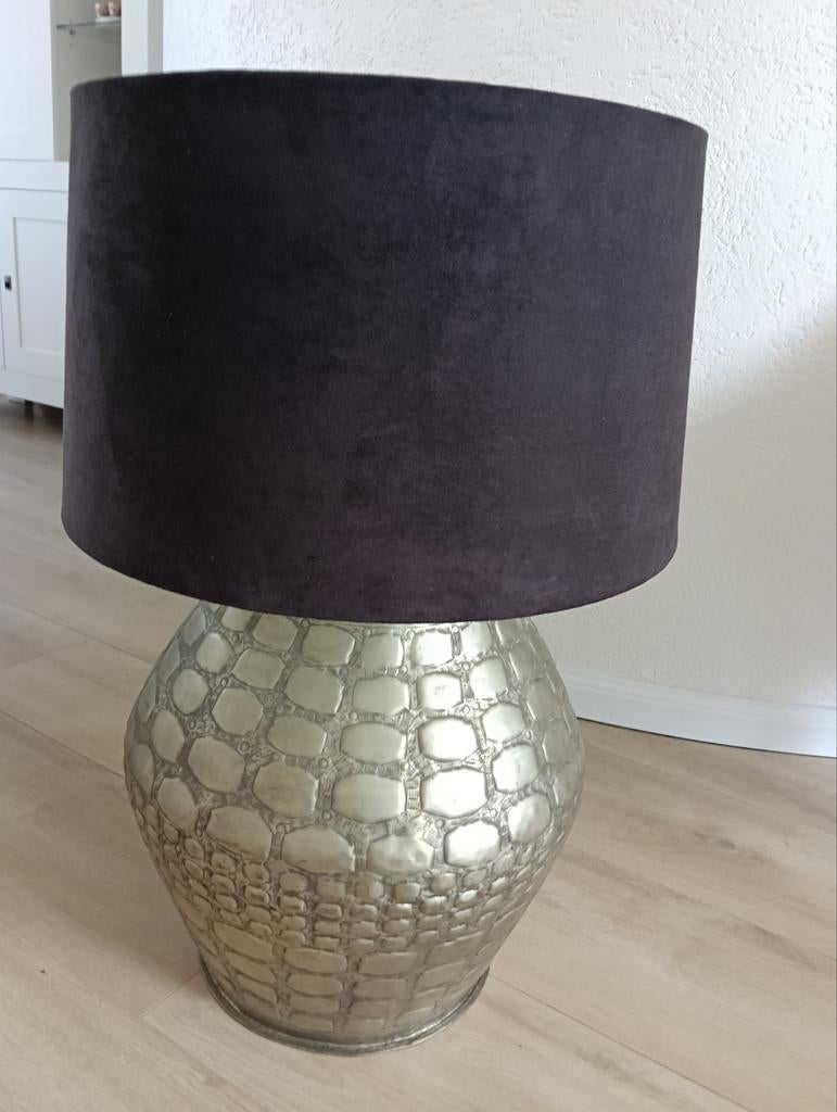 Lampenkap Velours, Huis en Inrichting, Lampen | Lampenkappen, Ophalen, Zo goed als nieuw, Rond, 25 tot 50 cm