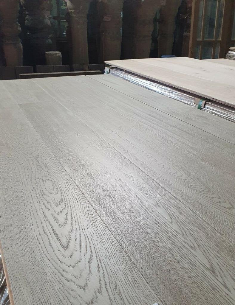 173,3 M2 EIKEN VLOER SELECT KANT EN KLAAR,, Ophalen of Verzenden, Nieuw, 75 m² of meer, Parket