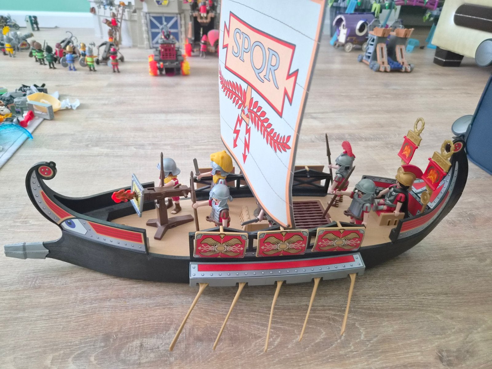Playmobil Romeins Galereschip met Romeinen, Complete set, Zo goed als nieuw, Boot/Schip, Historisch