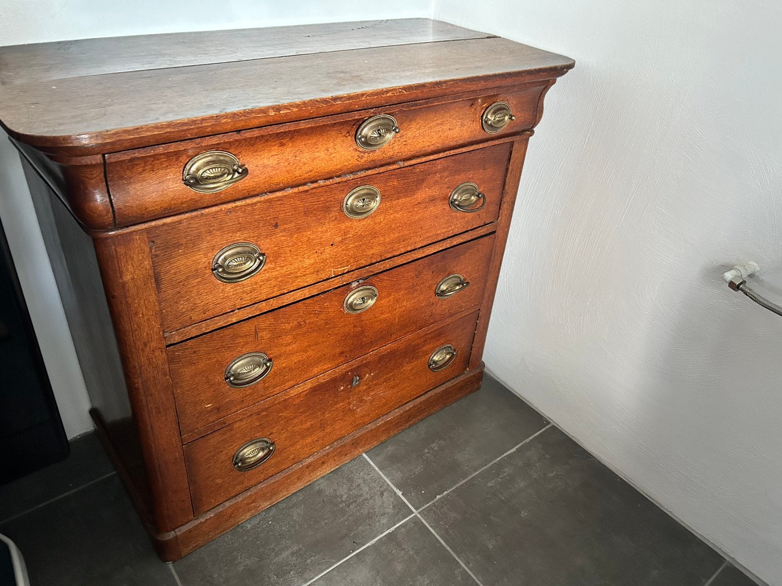 Hollandse Empire commode 4 laden, Ophalen