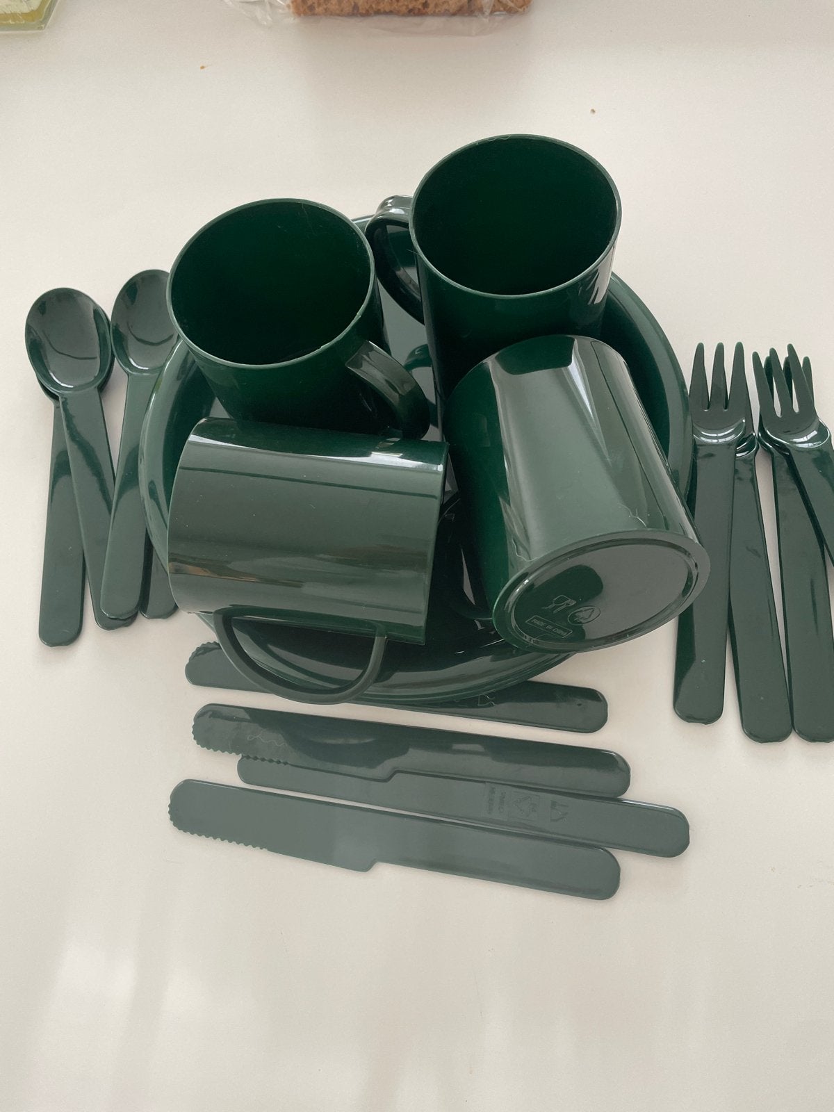 4-persoons Kampeerservies - Groen, Ophalen of Verzenden, Nieuw
