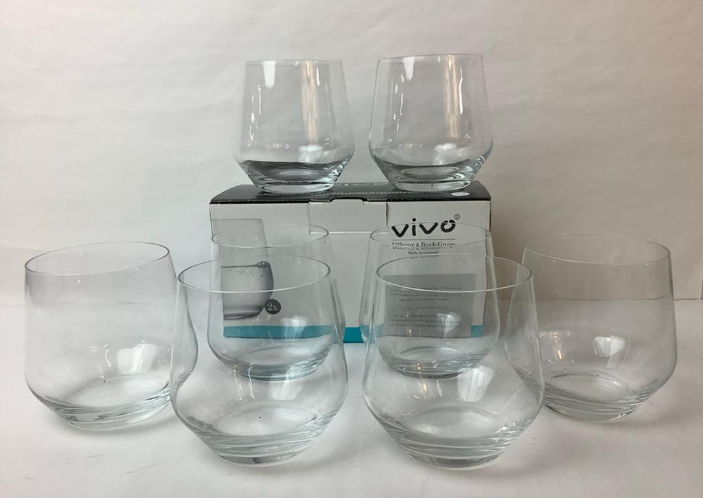 VIVO VILLEROY & BOCH - water/whiskeyglazen - 8 x, Ophalen of Verzenden, Zo goed als nieuw, Overige typen