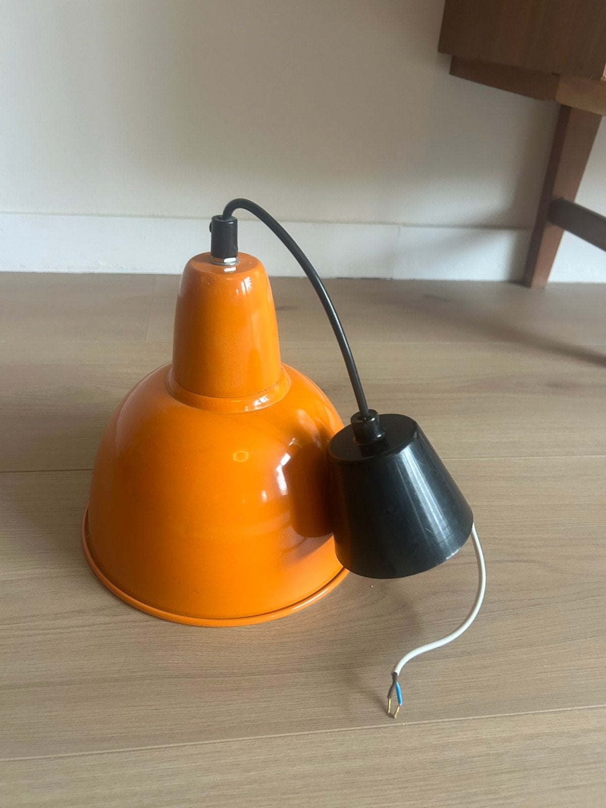 Vintage lamp oranje, Ophalen, Zo goed als nieuw