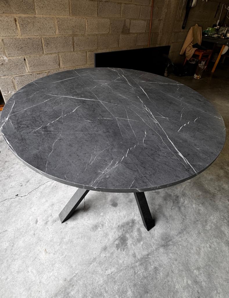 rondetafel IKEA marmer look, Ophalen, 100 tot 150 cm, Rond, 50 tot 100 cm
