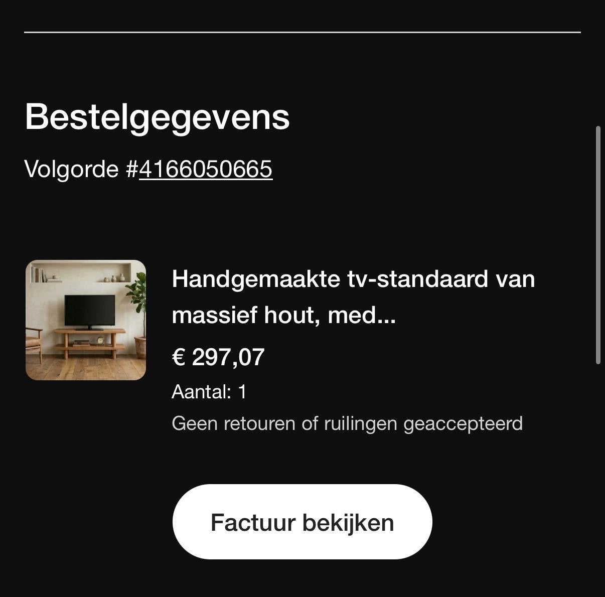 Foto 5 van Handgemaakte massief houten tv-standaard / salontafel