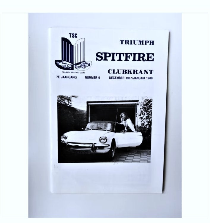 Triumph Spitfire Clubkrant #6# - December 1987/Januari 1988, Triumph Spitfire Club (TSC), Ophalen of Verzenden, Zo goed als nieuw