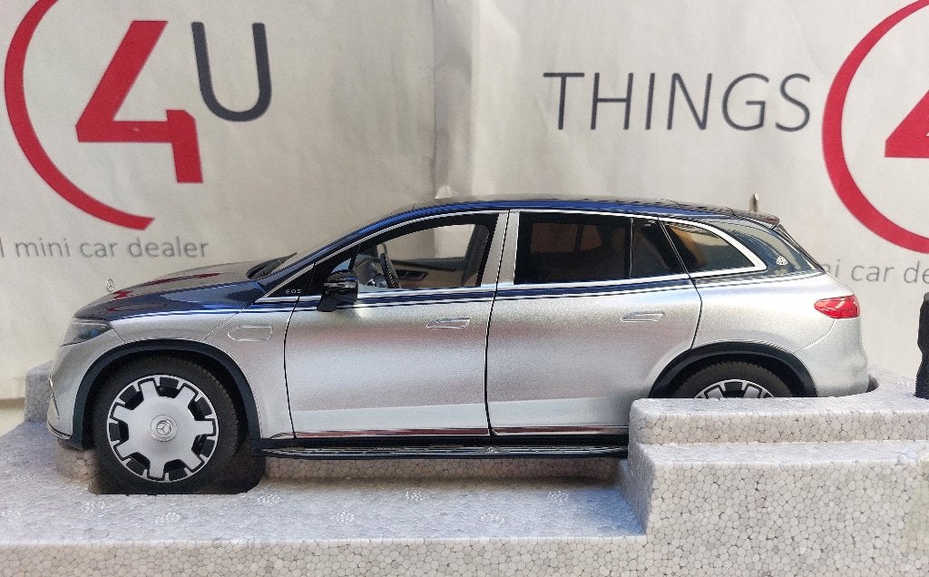 NZG 1:18 Mercedes-Benz Maybach EQS 680 SUV blauw/zilver, Hobby en Vrije tijd, Modelauto's | 1:18, Ophalen of Verzenden, Nieuw