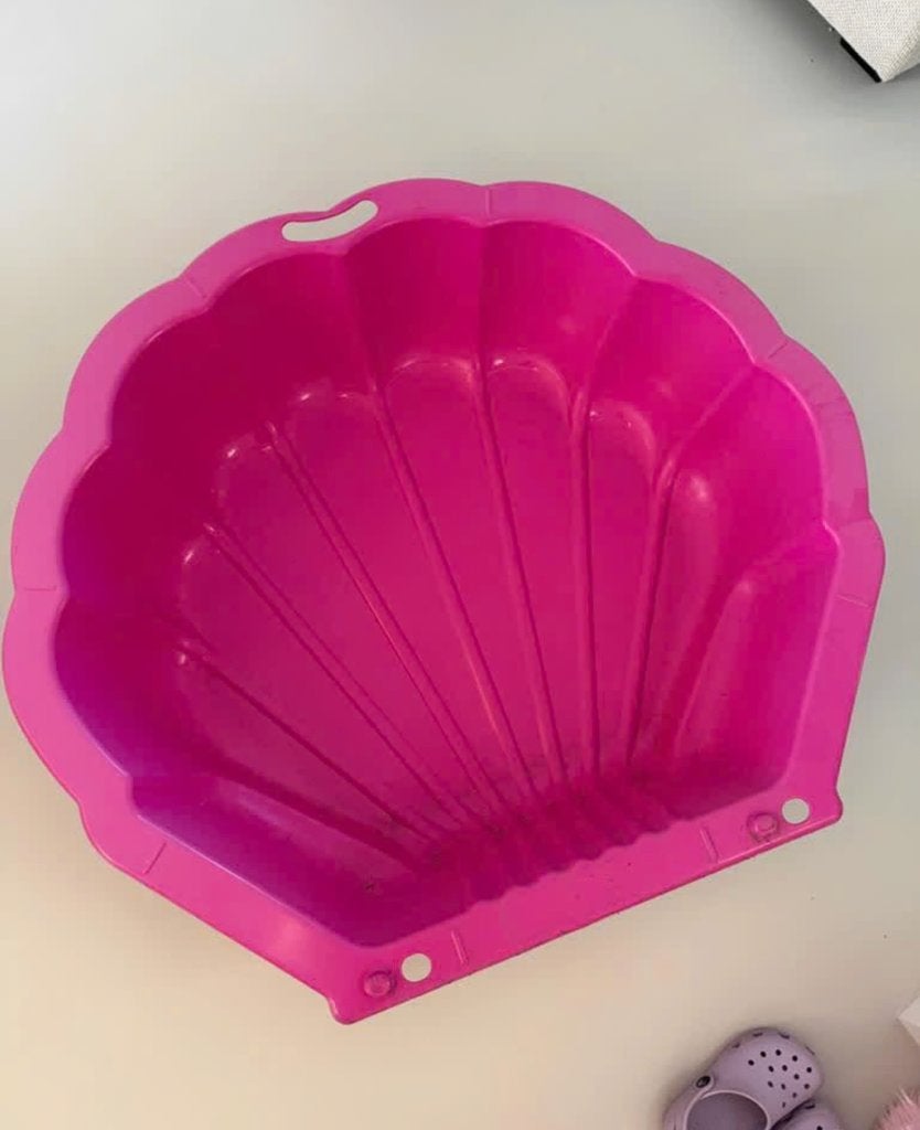 Roze schelp zandbak zwembad badje kunststof, Kinderen en Baby's, Speelgoed | Buiten | Zandbakken, Ophalen, Gebruikt