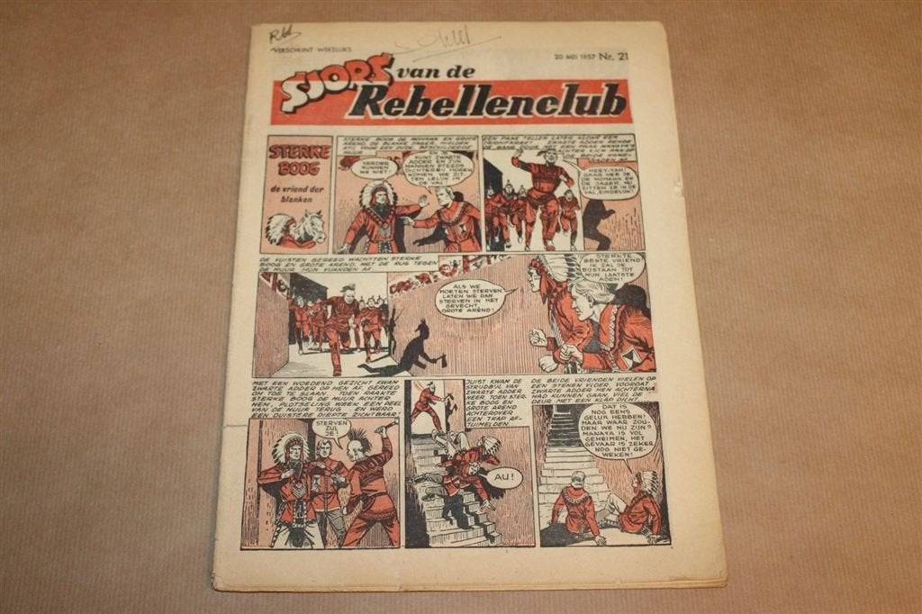 Sjors van de Rebellenclub Nr. 21 — Stripblad 1957, Eén stripboek, Ophalen of Verzenden, Gelezen