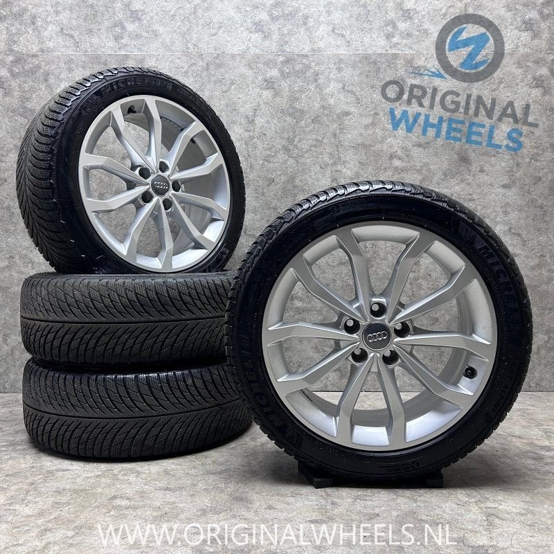 18 inch originele velgen + winterbanden Audi A4 B9 8W0601025, 18 inch, Gebruikt, -, -
