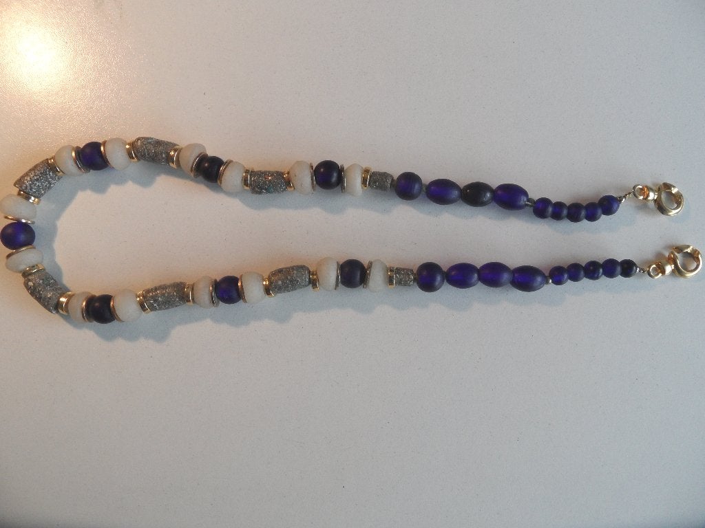 MOOIE KETTING MET NATUURLIJKE STENEN, Sieraden, Tassen en Uiterlijk, Kettingen, Ophalen of Verzenden, Nieuw, Blauw, Steen of Mineraal