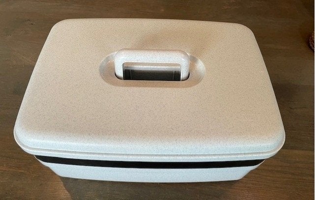 Vintage Curver Naaibox/naaidoos, Hobby en Vrije tijd, Ophalen of Verzenden, Gebruikt, Overige typen