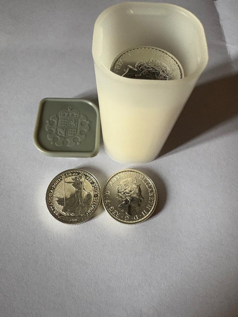 Tube 1/4 Oz Silver Britannia’s 2021.999, Ophalen of Verzenden, Zilver