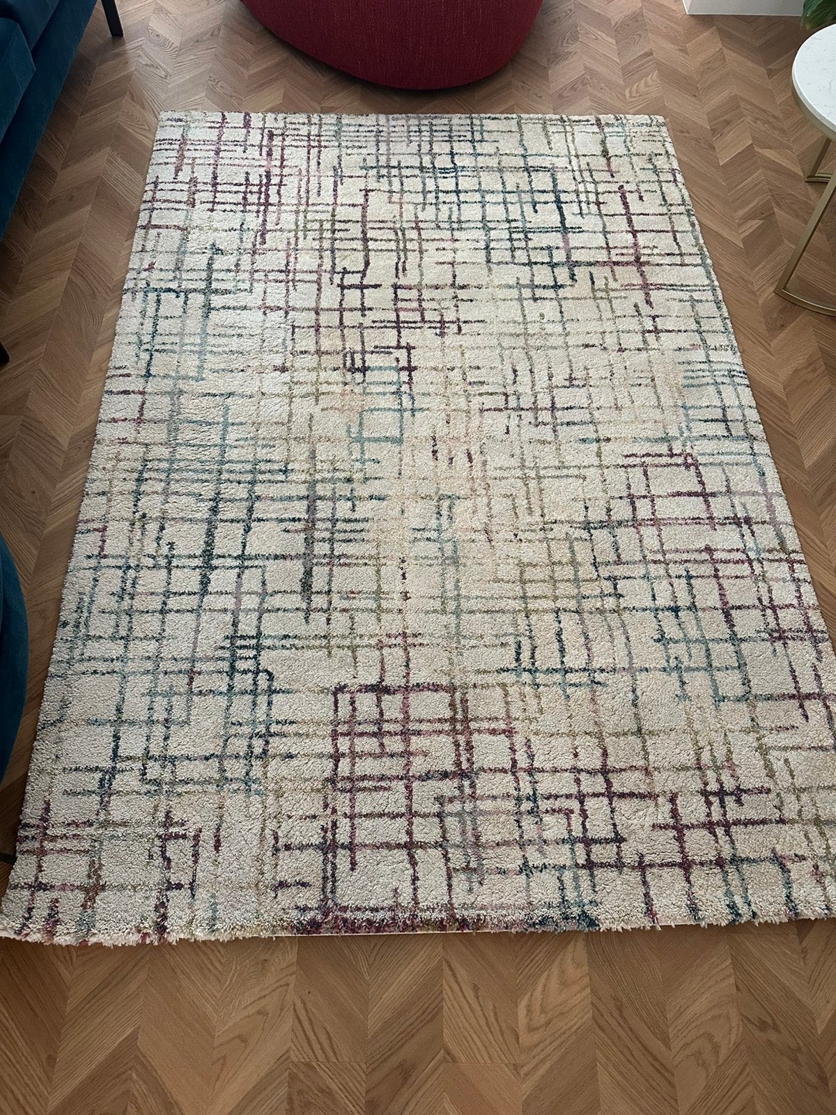 Modern Hoogpolig Vloerkleed, Huis en Inrichting, Ophalen, 150 tot 200 cm, 200 cm of meer, Zo goed als nieuw