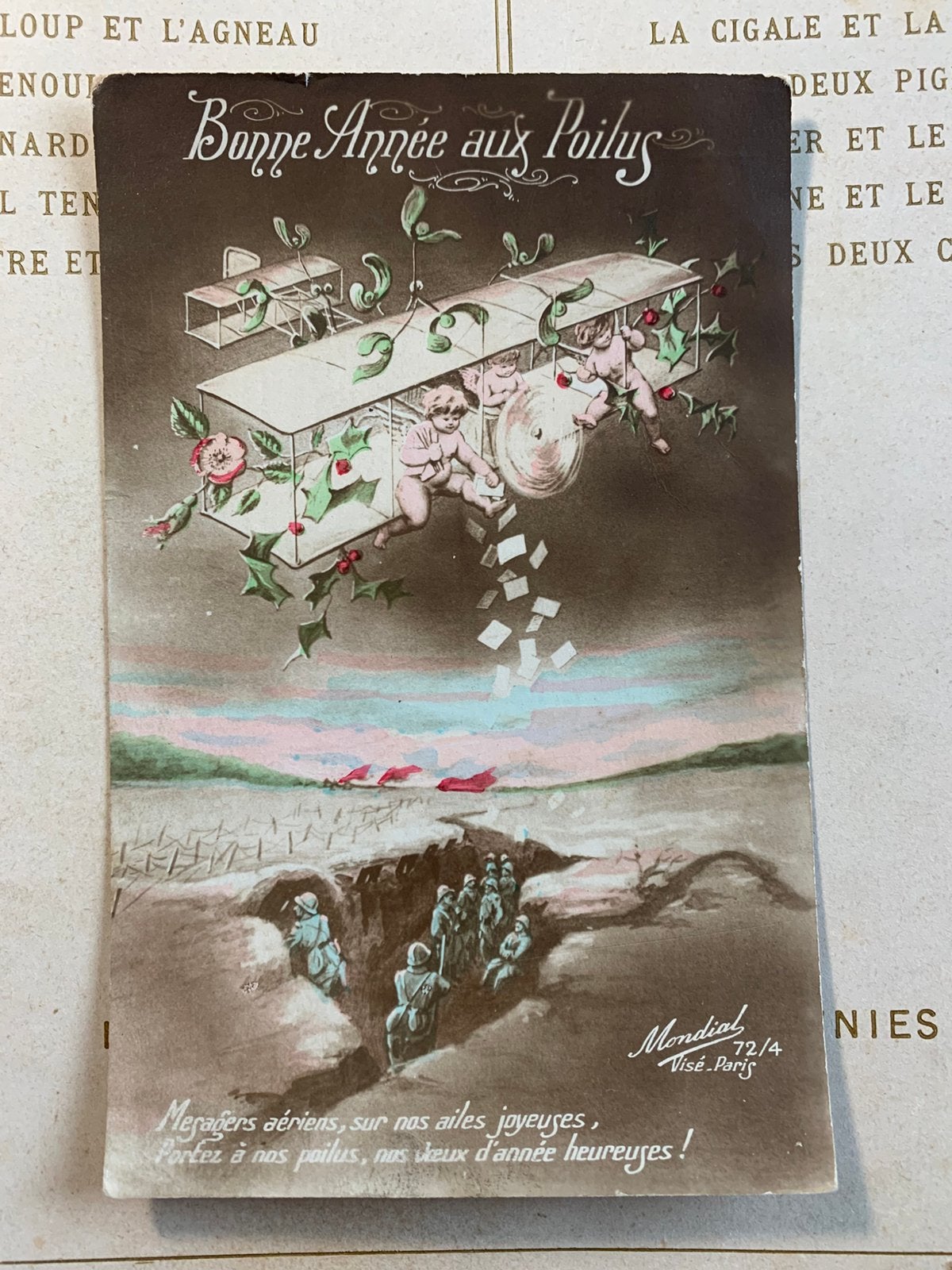 29-12-1916 Bonne Année aux Poilus (KM), Ophalen of Verzenden, Voor 1920, Gelopen, Feest(dag)